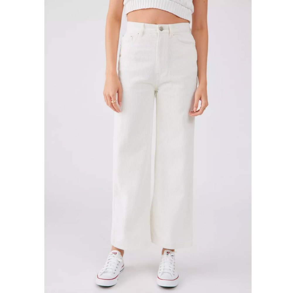 NWT Urban Outfitters BDG High & Wide Corduroy Pant Cream
